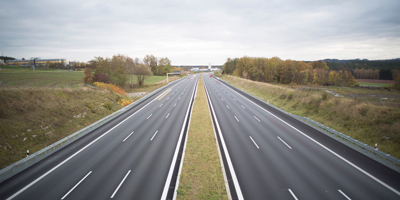 long highway road for driving with no cars